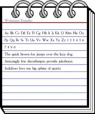Weissman Regular Font