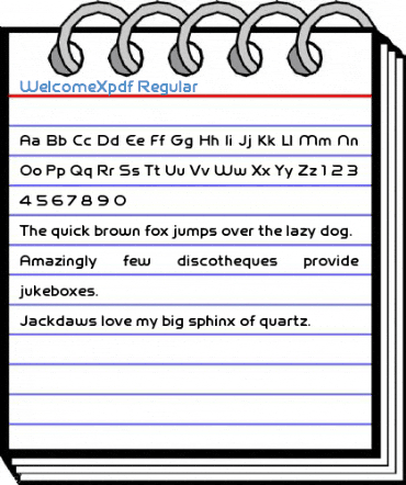 WelcomeXpdf Regular Font
