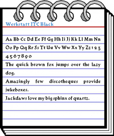 Werkstatt ITC Black Font