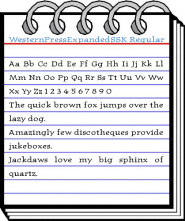WesternPressExpandedSSK Regular Font