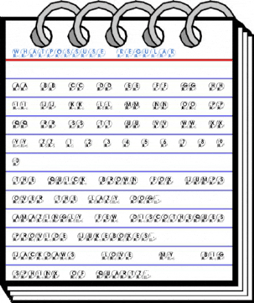 WhatPossUse Regular Font