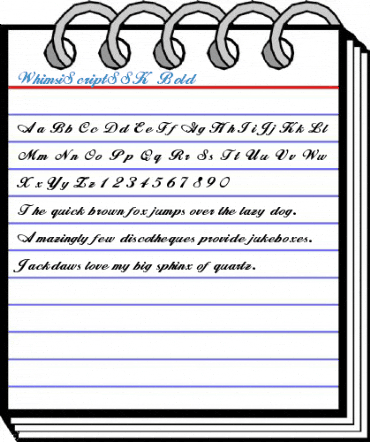 WhimsiScriptSSK Bold Font