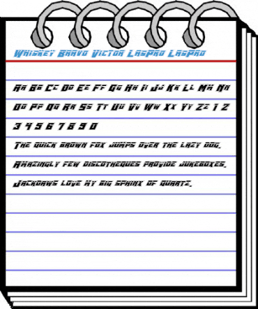 Whiskey Bravo Victor LasPro LasPro Font