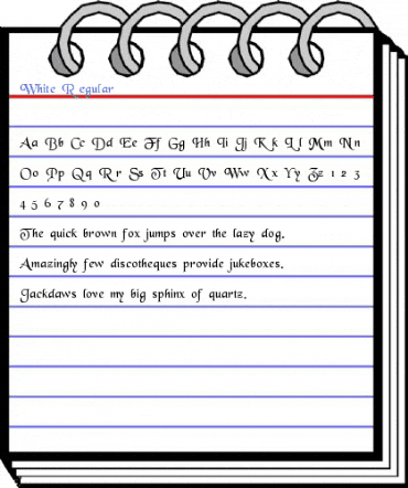 White Regular Font