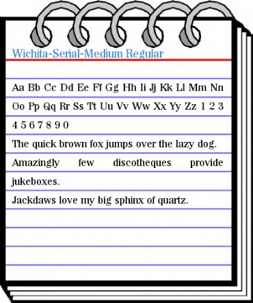 Wichita-Serial-Medium Regular Font