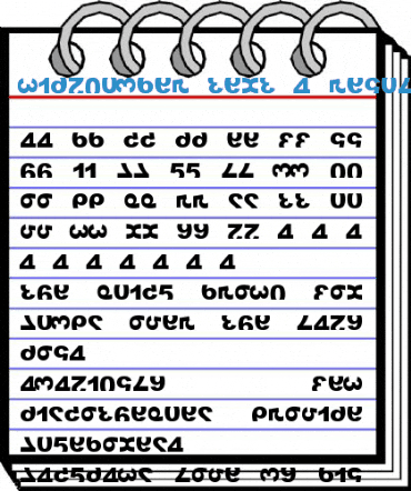 widznumber text 1 Regular Font