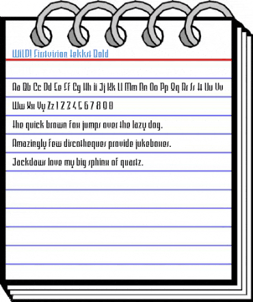 WILD1 Firstvision Tekkst Bold Font