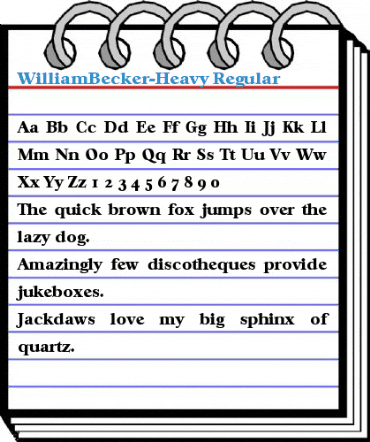 WilliamBecker-Heavy Regular Font