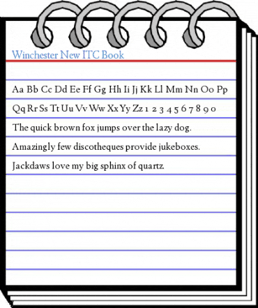 Winchester New ITC Book Font