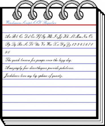 WindemereScriptSSK Regular Font