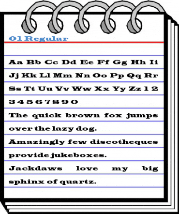 01 Regular Font