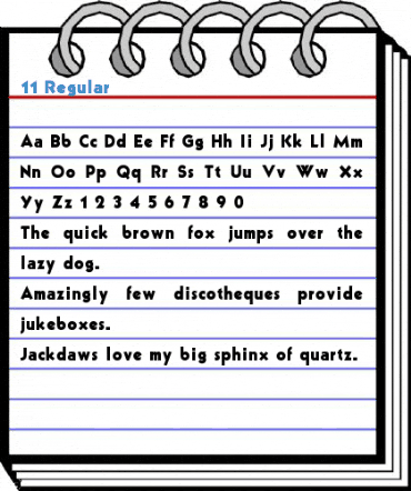 11 Regular Font