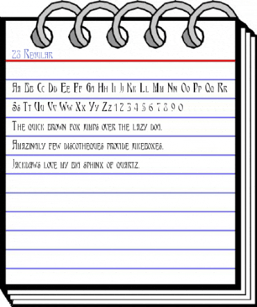 28 Regular Font