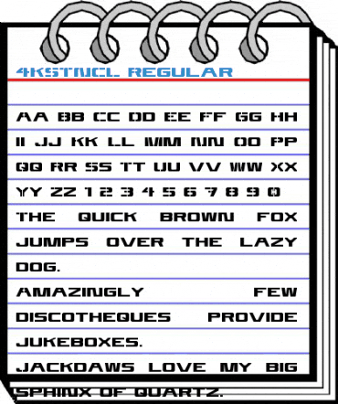 4KSTNCL Regular Font