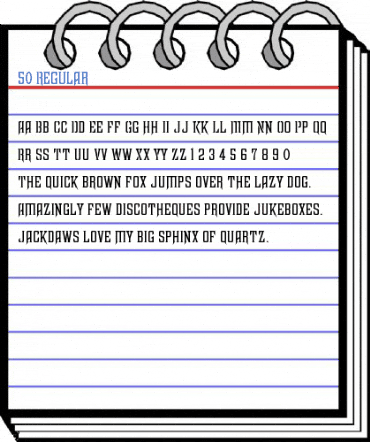50 Regular Font