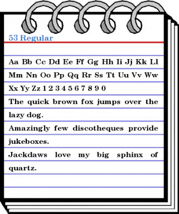 53 Regular Font