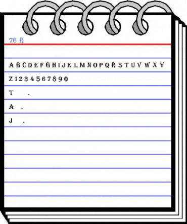 76 Regular Font