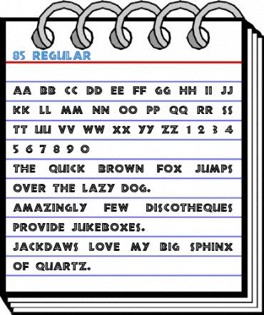 85 Regular Font