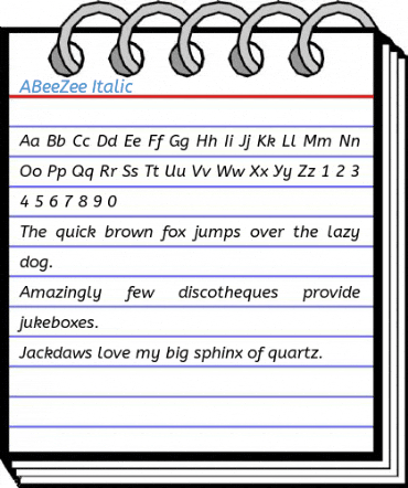 ABeeZee Italic Font