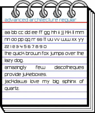 Advanced Architecture Regular Font