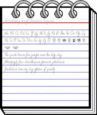 Advertising Script Monoline Regular Font