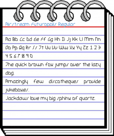 Airstream Futuropolis Regular Font