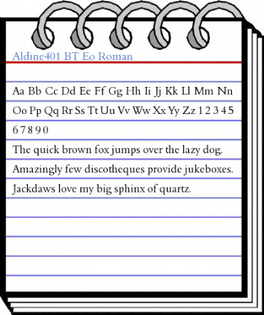 Aldine401 BT Eo Roman Font
