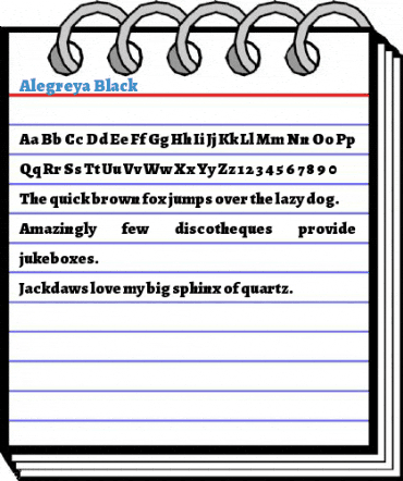 Alegreya Black Font