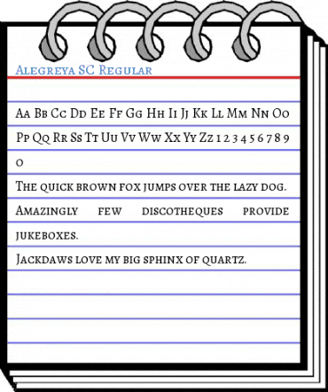 Alegreya SC Regular Font