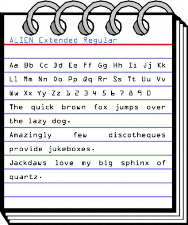 ALIEN Extended Regular Font