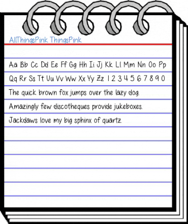 AllThingsPink ThingsPink Font