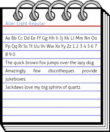 Aller Light Regular Font
