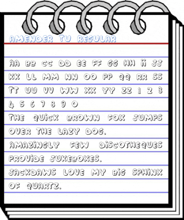 Amender Tu Regular Font