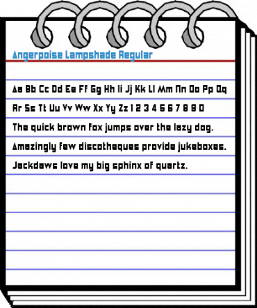 Angerpoise Lampshade Regular Font