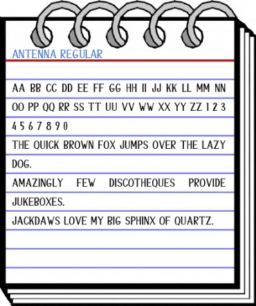 ANTENNA Regular Font