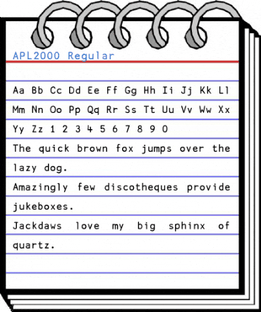 APL2000 Regular Font
