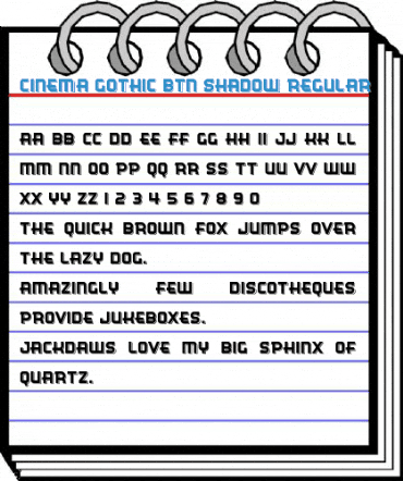 Cinema Gothic BTN Shadow Regular Font