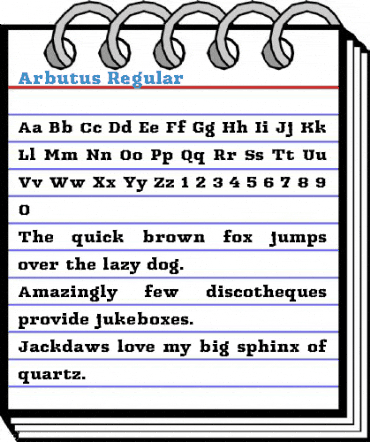 Arbutus Regular Font