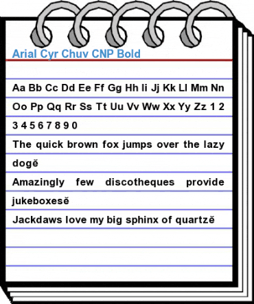 Arial Cyr Chuv CNP Bold Font