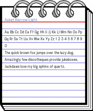 Asket Narrow Light Font