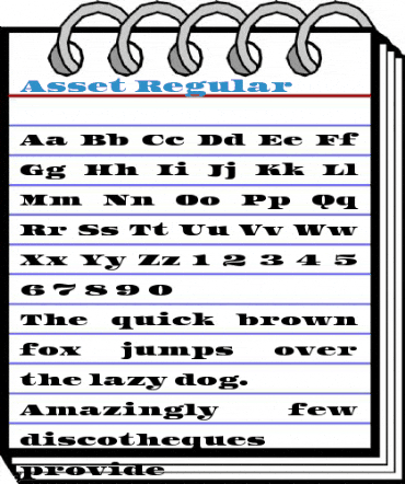 Asset Regular Font