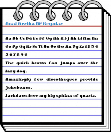 Aunt Bertha NF Regular Font