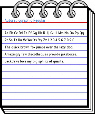 Autoradiographic Font