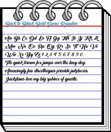 Back to Black Bold Demo Regular Font