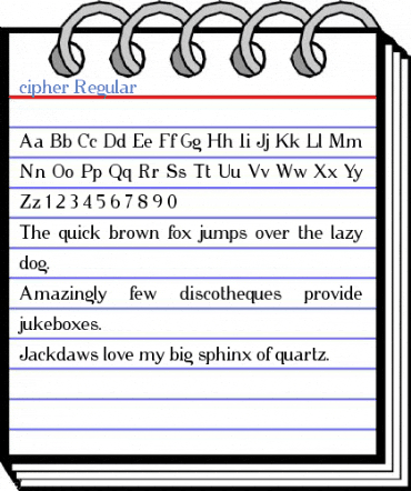 cipher Regular Font
