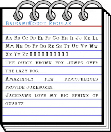 Balsamo!" Regular Font