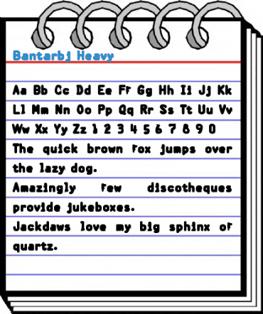 Bantarbj Heavy Font