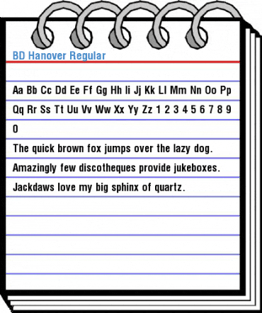 BD Hanover Regular Font
