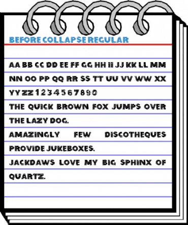 Before Collapse Regular Font