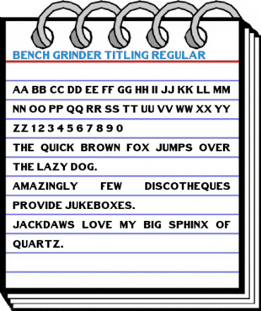 Bench Grinder Titling Regular Font